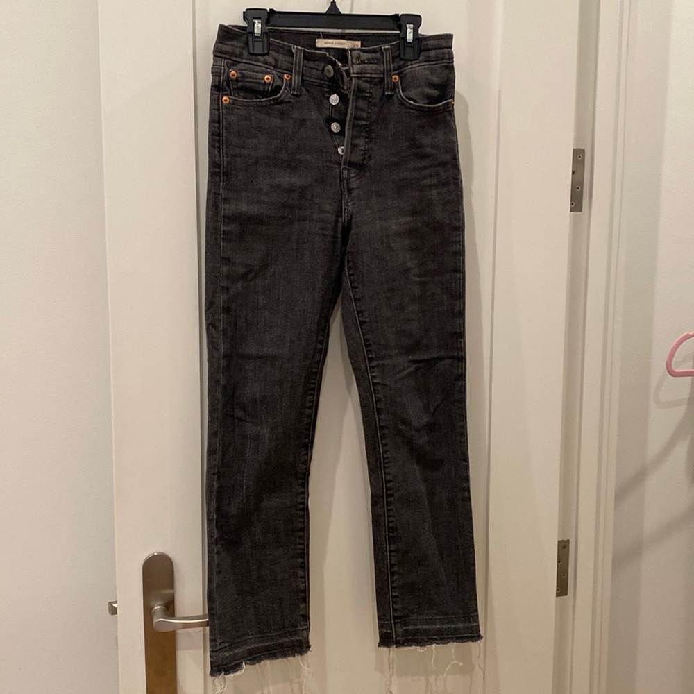 Levi’s black wedgie straight jeans